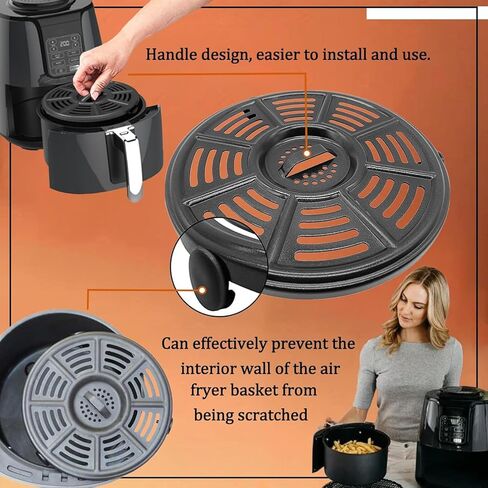 5.5QT Air Fryer Replacement Grill Pan for Ninja AF161 Max XL 5.5QT air fryers, Upgraded Grill Crisper Plate Tray Grate Rack Grid Shelf for Ninja Air Fryer, Dishwasher Safe, Nonstick in Saudi Arabia