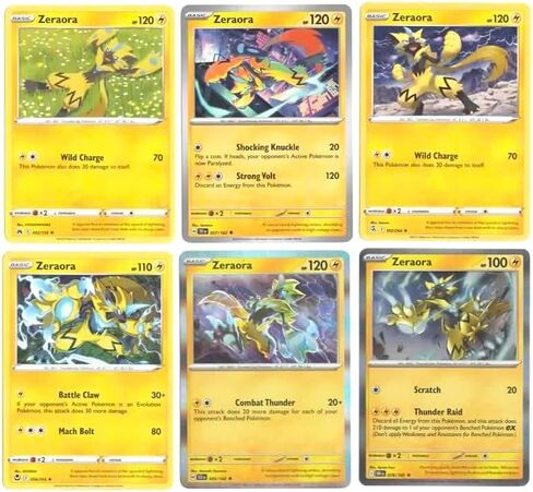 Zeraora- بطاقات البوكيمون الأسطورية x6 - مجموعة كبيرة- فيوجن سترايك كراون زينيث 102/264 in Kuwait