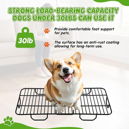 Shimeyao 2 Sets 3-layer Stainless Steel Dog Potty Tray with Artificial Grass Pad, Support Grid & Removable Stainless Steel Tray, 23.6" x 15.8" Portable & Reusable Dog Litter Box for Indoor Outdoor Use in Saudi Arabia