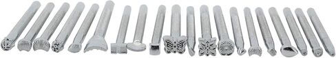 27pcs Leathercraft Working Tools Kit with 20pcs Saddle Making Tools 1pc Nylon Hammer 1pc Swivel Knife 5pcs Tracing Pens in Saudi Arabia
