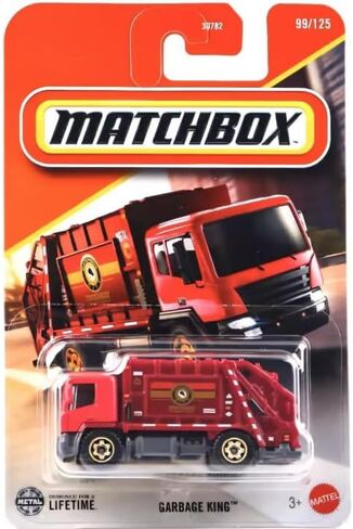 Matchbox Garbage King Dump Truck [Red] 99/125, 1:64 Scale Diecast Toy Vehicle in Kuwait