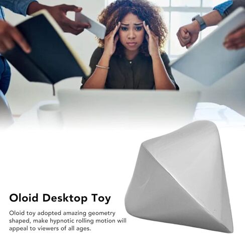لعبة مكتب Oloid من الفولاذ المقاوم للصدأ من Ciciglow، هندسية، حركة دوارة منومة، مظهر أنيق، إزالة الضغط، حجم محمول لتخفيف التوتر المكتبي وتزيين المكتب in Kuwait