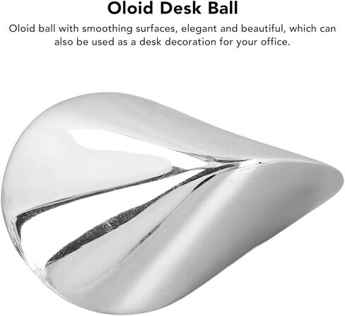 لعبة مكتب Oloid من الفولاذ المقاوم للصدأ من Ciciglow، هندسية، حركة دوارة منومة، مظهر أنيق، إزالة الضغط، حجم محمول لتخفيف التوتر المكتبي وتزيين المكتب in Kuwait