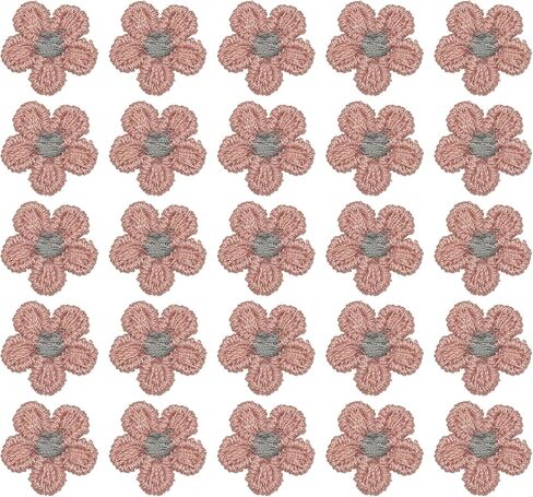 uxcell 50 Pcs Mini Daisies Flower Sew on Patches, 0.6" Flower Appliques Patches Small Embroidered Floral Appliques Sew for Clothing Hats Bags Hair Accessories DIY, Smoke Blue in Saudi Arabia