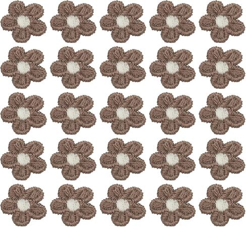 uxcell 50 Pcs Mini Daisies Flower Sew on Patches, 0.6" Flower Appliques Patches Small Embroidered Floral Appliques Sew for Clothing Hats Bags Hair Accessories DIY, Smoke Blue in Saudi Arabia