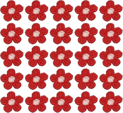 uxcell 50 Pcs Mini Daisies Flower Sew on Patches, 0.6" Flower Appliques Patches Small Embroidered Floral Appliques Sew for Clothing Hats Bags Hair Accessories DIY, Smoke Blue in Saudi Arabia
