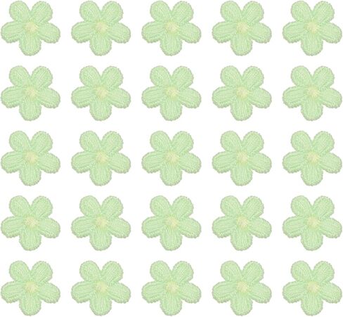uxcell 50 Pcs Mini Daisies Flower Sew on Patches, 0.6" Flower Appliques Patches Small Embroidered Floral Appliques Sew for Clothing Hats Bags Hair Accessories DIY, Smoke Blue in Saudi Arabia