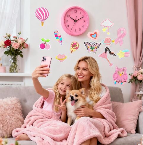 20PCS Pink Iron on Patches for Girls, Cute Style Embroidered Appliqué Patches for Clothes, Hats, Backpacks,Jeans, Skirts, Dresses, Sew on Patces for DIY Accessories (20PC, Pink) in Saudi Arabia