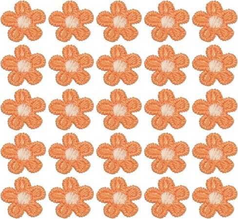 uxcell 50 Pcs Mini Daisies Flower Sew on Patches, 0.6" Flower Appliques Patches Small Embroidered Floral Appliques Sew for Clothing Hats Bags Hair Accessories DIY, Smoke Blue in Saudi Arabia