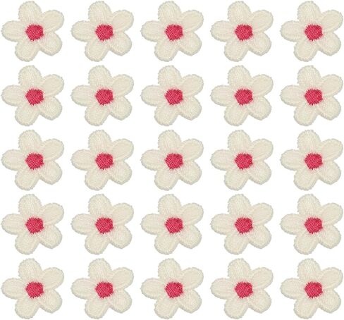 uxcell 50 Pcs Mini Daisies Flower Sew on Patches, 0.6" Flower Appliques Patches Small Embroidered Floral Appliques Sew for Clothing Hats Bags Hair Accessories DIY, Smoke Blue in Saudi Arabia