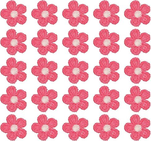 uxcell 50 Pcs Mini Daisies Flower Sew on Patches, 0.6" Flower Appliques Patches Small Embroidered Floral Appliques Sew for Clothing Hats Bags Hair Accessories DIY, Smoke Blue in Saudi Arabia