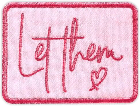 Let Them Embroidered Patch Inspirational Mental Health Embroidery Patches Positive Self Love Motivational Sew On Iron On Patch For Clothes Backpacks Hats Jackets Jeans Gifts For Men Women 3x2.4 Inches in Saudi Arabia