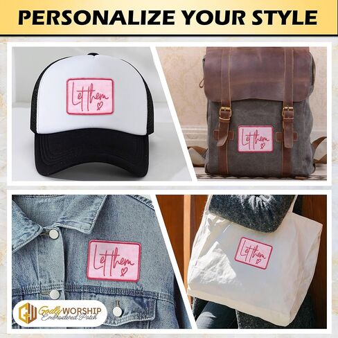 Let Them Embroidered Patch Inspirational Mental Health Embroidery Patches Positive Self Love Motivational Sew On Iron On Patch For Clothes Backpacks Hats Jackets Jeans Gifts For Men Women 3x2.4 Inches in Saudi Arabia