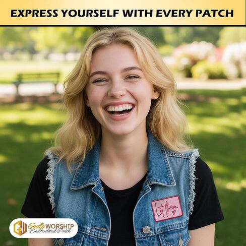Let Them Embroidered Patch Inspirational Mental Health Embroidery Patches Positive Self Love Motivational Sew On Iron On Patch For Clothes Backpacks Hats Jackets Jeans Gifts For Men Women 3x2.4 Inches in Saudi Arabia