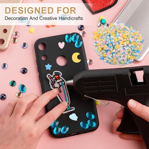 MECCANIXITY Fake Sprinkles, 100G Star Moon Resin Fake Candy Sugar Faux Sprinkles Polymer Clay Slices for Nail Art DIY Crafts Cake Phone Case Shaker Card Filler, Blue/Dark Blue/Yellow in Saudi Arabia