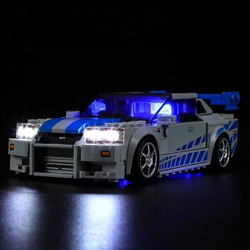 YEABRICKS LED Light for Lego-76917 Speed ​​Fast 2 Furious Nissan Skyline GT-R نموذج مكعبات البناء (مجموعة ليغو غير متضمنة) in Saudi Arabia