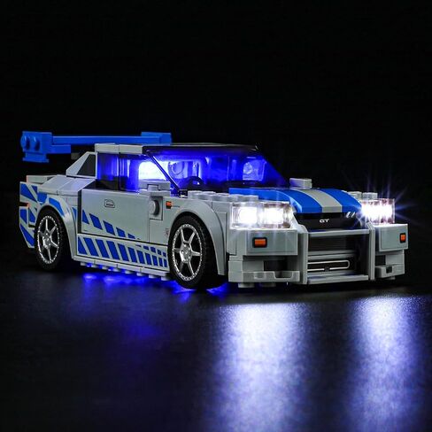 YEABRICKS LED Light for Lego-76917 Speed ​​Fast 2 Furious Nissan Skyline GT-R نموذج مكعبات البناء (مجموعة ليغو غير متضمنة) in Saudi Arabia