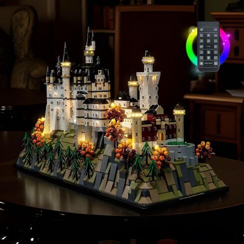 إضاءة LED متوافقة مع قلعة Lego Neuschwanstein 21063 - مجموعة إضاءة RC مخصصة متوافقة مع Lego Architecture 21063، غير متضمنة النموذج in Saudi Arabia
