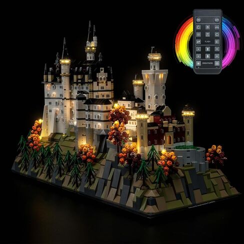 إضاءة LED متوافقة مع قلعة Lego Neuschwanstein 21063 - مجموعة إضاءة RC مخصصة متوافقة مع Lego Architecture 21063، غير متضمنة النموذج in Saudi Arabia