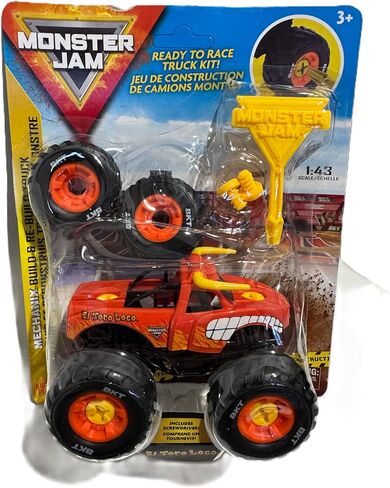Monster Jam EL Toro Loco Build & Rebuild Mechanix Truck Kit 1:43 Scale – Ready to Race Toy Truck with Screwdriver, Includes 4 Wheels – Official Monster Jam Buildable Truck for Kids Ages 3+ in Saudi Arabia