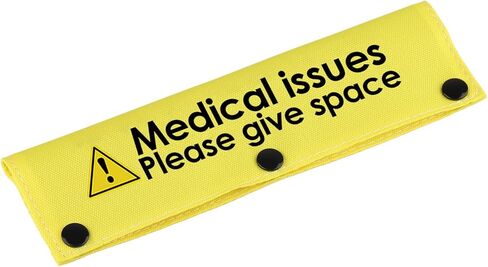 Emergency Medical Dog Leash Sleeve Medical Issues Space Dog Leash Wrap Sleeve Alert Tag Pet Birthday Gift (Medical Issues-YE Sleeve) in Kuwait