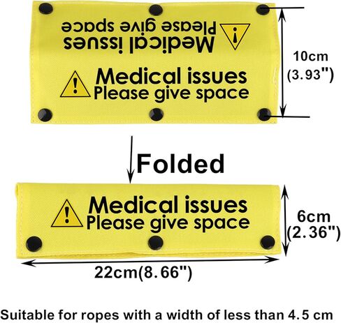 Emergency Medical Dog Leash Sleeve Medical Issues Space Dog Leash Wrap Sleeve Alert Tag Pet Birthday Gift (Medical Issues-YE Sleeve) in Kuwait