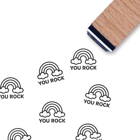 ختم مطاطي You Rock Rainbow، ختم صغير صغير مقاس 3/5 بوصة لمخطط صنع بطاقات القصاصات in Saudi Arabia