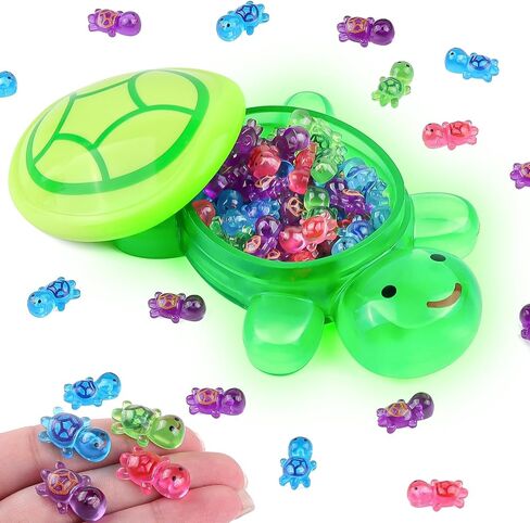 50PCS Luminous Mini Resin Turtle with 1 Pc Jumbo Resin Turtles, Miniature Tiny Turtles Glow in The Dark for Garden Dollhouse Micro Landscaping in Saudi Arabia