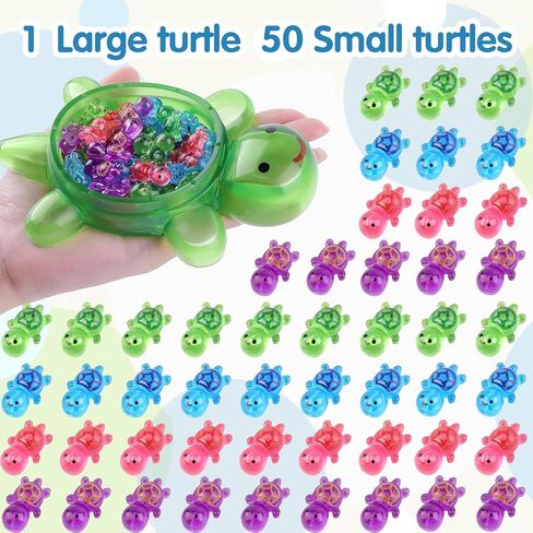 50PCS Luminous Mini Resin Turtle with 1 Pc Jumbo Resin Turtles, Miniature Tiny Turtles Glow in The Dark for Garden Dollhouse Micro Landscaping in Saudi Arabia
