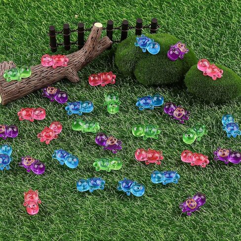 50PCS Luminous Mini Resin Turtle with 1 Pc Jumbo Resin Turtles, Miniature Tiny Turtles Glow in The Dark for Garden Dollhouse Micro Landscaping in Saudi Arabia
