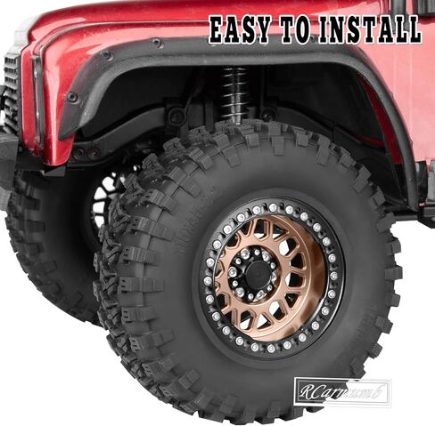 2.2 Inch RC Crawler Tires for 1/10 TRX4 SCX10 Capra AMG 6x6 Gen8 Everest Gen7 Pro Off-Road Vehicles,All-Terrain High Grip Soft Rubber Tires w/Deep Tread & Foam Insert,Styled in Saudi Arabia