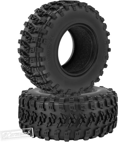 2.2 Inch RC Crawler Tires for 1/10 TRX4 SCX10 Capra AMG 6x6 Gen8 Everest Gen7 Pro Off-Road Vehicles,All-Terrain High Grip Soft Rubber Tires w/Deep Tread & Foam Insert,Styled in Saudi Arabia