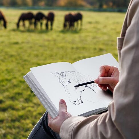 كتب رسم Vienrose مقاس 5.5 بوصة × 5.5 بوصة، كتاب رسم متين بغطاء من الكتان مع ورق خالٍ من الأحماض، لوحة رسم للأطفال والمبتدئين والمهنيين، لوازم فنية للبالغين والطلاب (رمادي، 60 ورقة) in Saudi Arabia