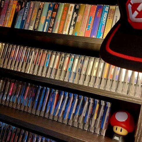 واقي خرطوشة ألعاب الفيديو NES الكلاسيكي متوافق مع عربة ألعاب Nintendo NES - واقي ألعاب الفيديو PET مقاس 0.40 مم متوافق مع Duck Hunt وAdventure Island وMega Man وPunch Out (عبوة من 25 قطعة) in Saudi Arabia