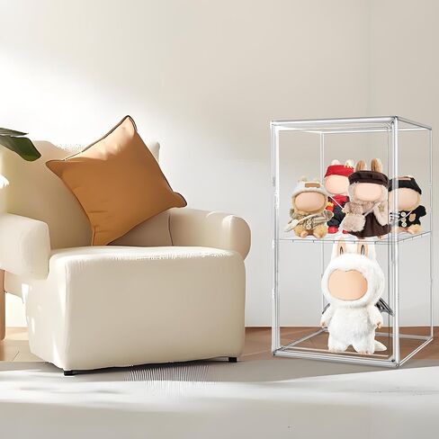 23.6'' Extra Large Acrylic Display Case for Collectibles Adjustable Clear Display Cases 13.8'' x 12.2'' x 23.6'' Big Storage Box Figures Trophy Case Boot Organizer Dustproof Showcase with a Divider in Saudi Arabia