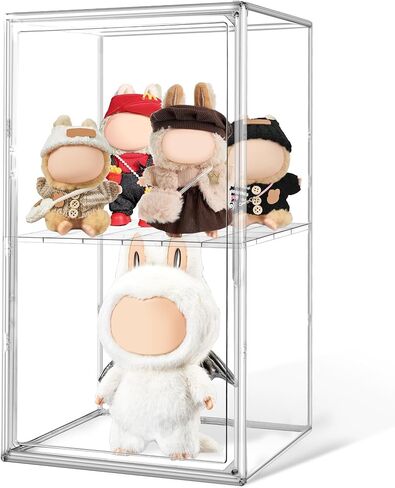 23.6'' Extra Large Acrylic Display Case for Collectibles Adjustable Clear Display Cases 13.8'' x 12.2'' x 23.6'' Big Storage Box Figures Trophy Case Boot Organizer Dustproof Showcase with a Divider in Saudi Arabia
