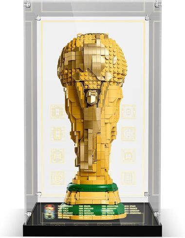 Display Case with LED Lighting & Metal Screw Structure, Clear Acrylic Showcase Box for Lego 43020 FIFA World Cup Trophy Building Set (Only Case - Model Not Included) in Kuwait