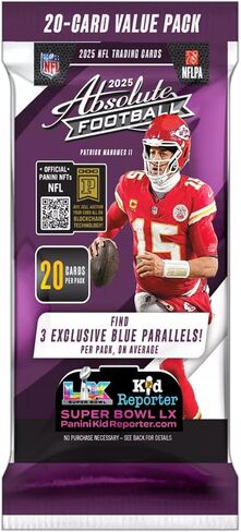 2025 Absolute Football NFL Fat Pack with 20 Trading Cards + Toploader + StreetCards Magnet! Look for The Kaboom Horizontals! in Kuwait