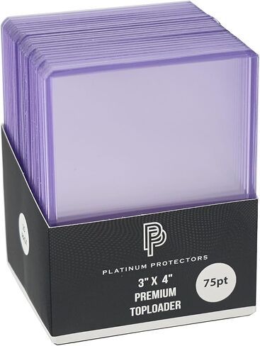 واقيات بطاقات التداول ذات التحميل العلوي 75pt من Platinum Protectors (عدد 25) - أكمام علوية سميكة وصلبة شفافة للتراث والآثار وما إلى ذلك in Saudi Arabia