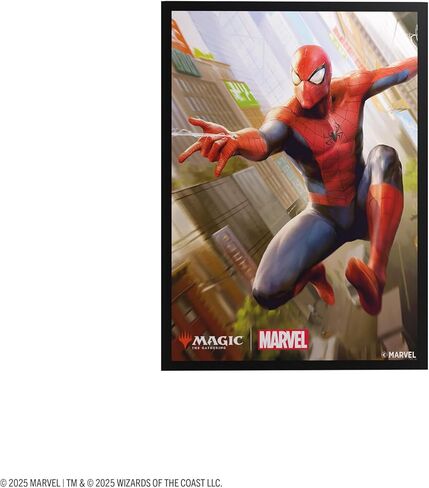 Gamegenic Magic: The Gathering Marvel's Spider-Man Premium Art Sleeves - Spider-Man - 105 حافظة بطاقات مزخرفة غير لامعة مع عمل فني كامل الألوان، تغليف جاهز للبطولات وخالي من البلاستيك in Kuwait