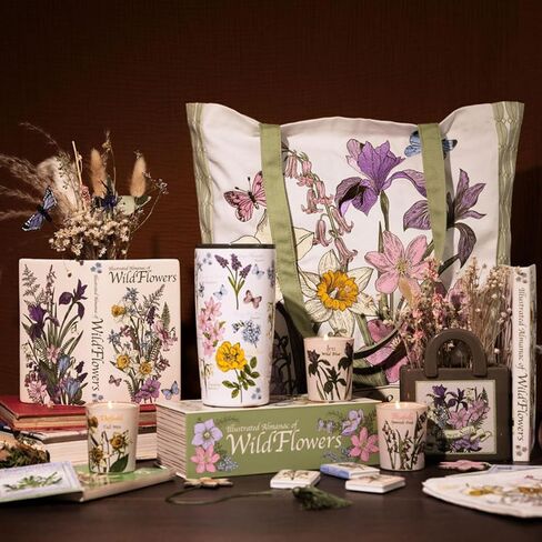Steel Mill & Co Canvas Pencil Pouch, Floral Zipper Bag for Purse and Cosmetics, 9.75" x 6.5" Cute Pen Case for Flower Lovers (Wildflowers) in Saudi Arabia