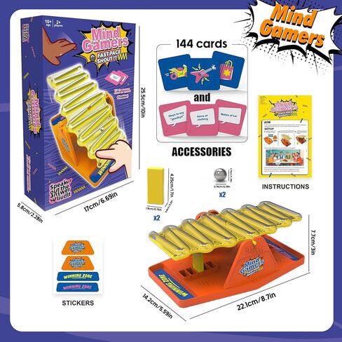 Tilt and Shout Game, Fun Family Desk Board, Fast-Paced Family Party Games, Interactive Marble-Run Games, Speedy Fast-Paced for Game Night in Saudi Arabia