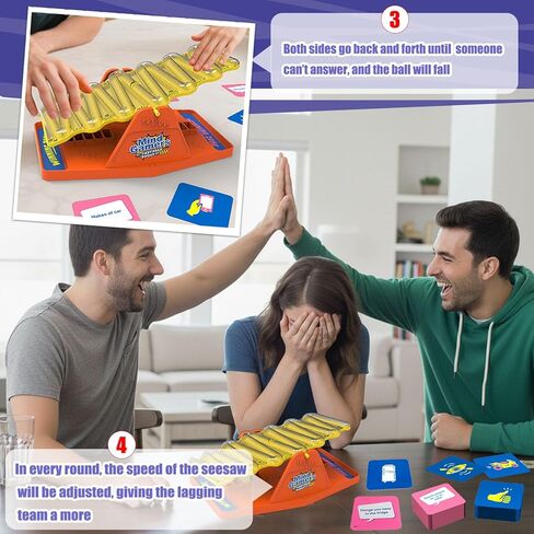Tilt and Shout Game, Fun Family Desk Board, Fast-Paced Family Party Games, Interactive Marble-Run Games, Speedy Fast-Paced for Game Night in Saudi Arabia