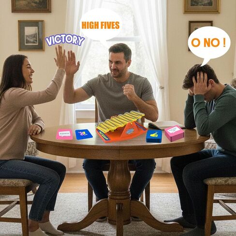Tilt and Shout Game, Fun Family Desk Board, Fast-Paced Family Party Games, Interactive Marble-Run Games, Speedy Fast-Paced for Game Night in Saudi Arabia