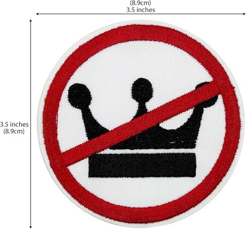 3'' Abolish ICE No Kings in America Embroidered Iron-On Patch in Saudi Arabia
