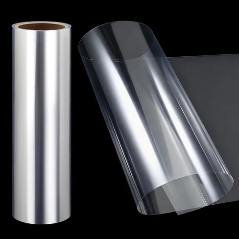 4 mil 12 Inches x 40ft Rolls Acetate Sheets Blank Stencil Sheets Transparency Mylar Stencils Sheet Transparency Blank Template Material Acetate for Cutting Machines (Clear) in Kuwait