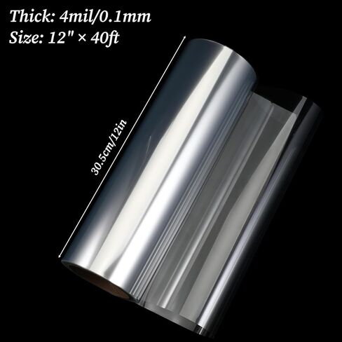 4 mil 12 Inches x 40ft Rolls Acetate Sheets Blank Stencil Sheets Transparency Mylar Stencils Sheet Transparency Blank Template Material Acetate for Cutting Machines (Clear) in Kuwait