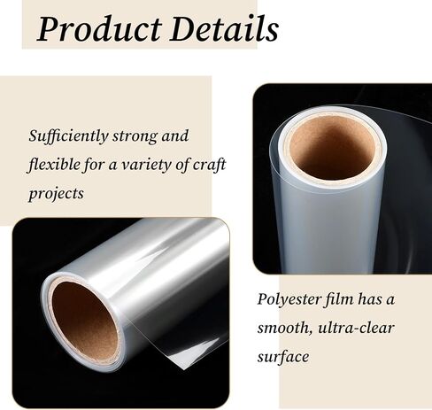 4 mil 12 Inches x 40ft Rolls Acetate Sheets Blank Stencil Sheets Transparency Mylar Stencils Sheet Transparency Blank Template Material Acetate for Cutting Machines (Clear) in Kuwait