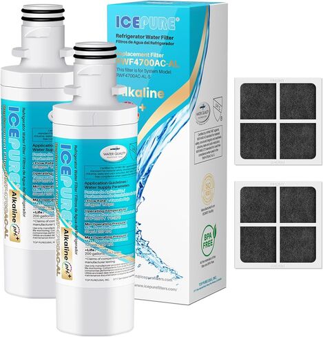 ICEPURE ADQ747935 بديل لـ LG LT1000P LT1000 Kenmore Elite 9980 LT1000PC، MDJ64844601 ADQ74793501، LMXS28626S، LFXS26973S، LMXS30796S، LMXC23796S، LT120F فلتر مياه وهواء الثلاجة، عبوة واحدة in Saudi Arabia