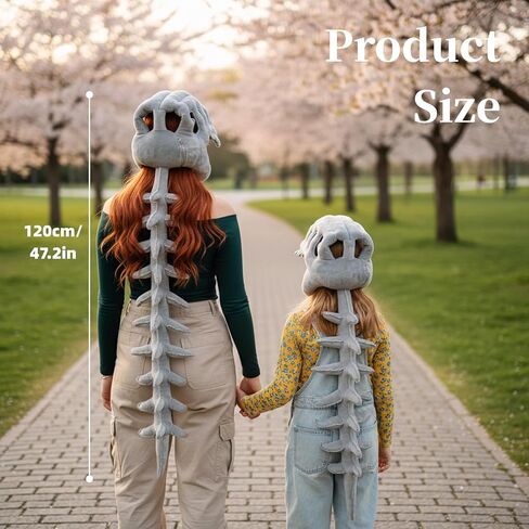 قناع جمجمة سبينوصور واقعي، زي بقلنسوة ديناصور من القطيفة لحفلات الهالوين التنكرية in Kuwait